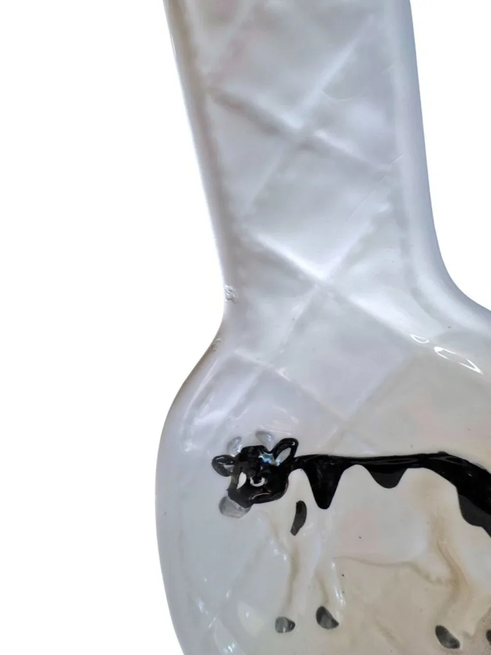 Vintage Otagiri Japan Ceramic Spoon Rest With Cow Design